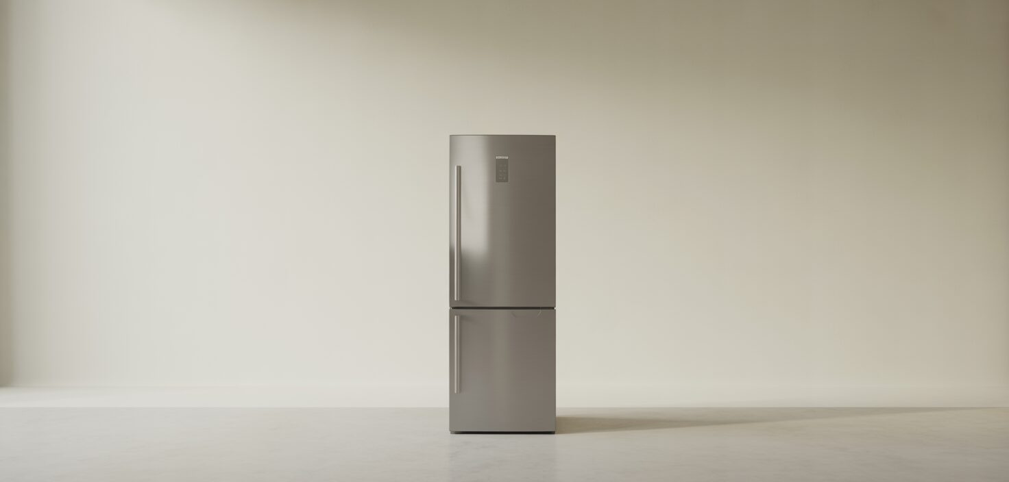 Energieffektivt kylskåp i modernt kök